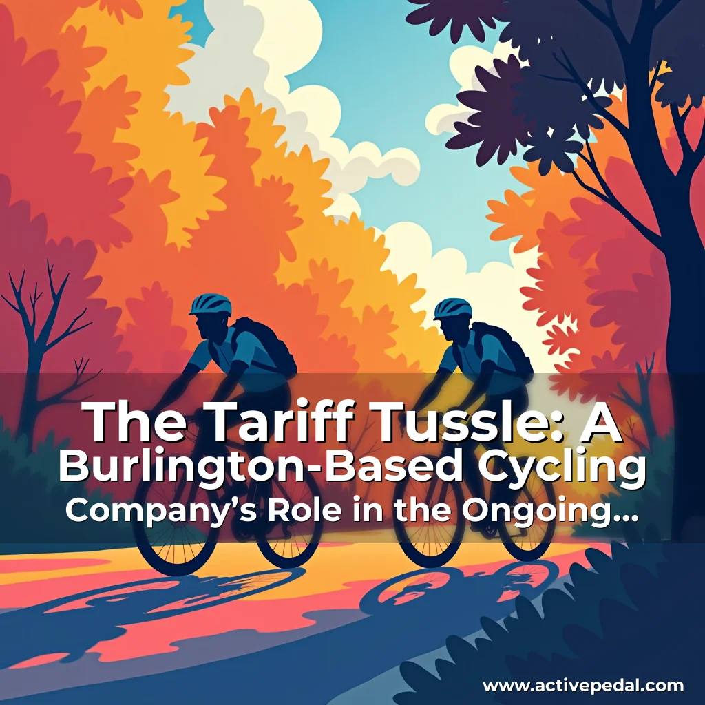 Artistic representation for The Tariff Tussle: A Burlington-Based Cycling Company’s Role in the Ongoing Legal Battle
