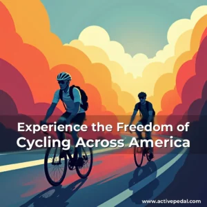 Artistic representation for Experience the Freedom of Cycling Across America