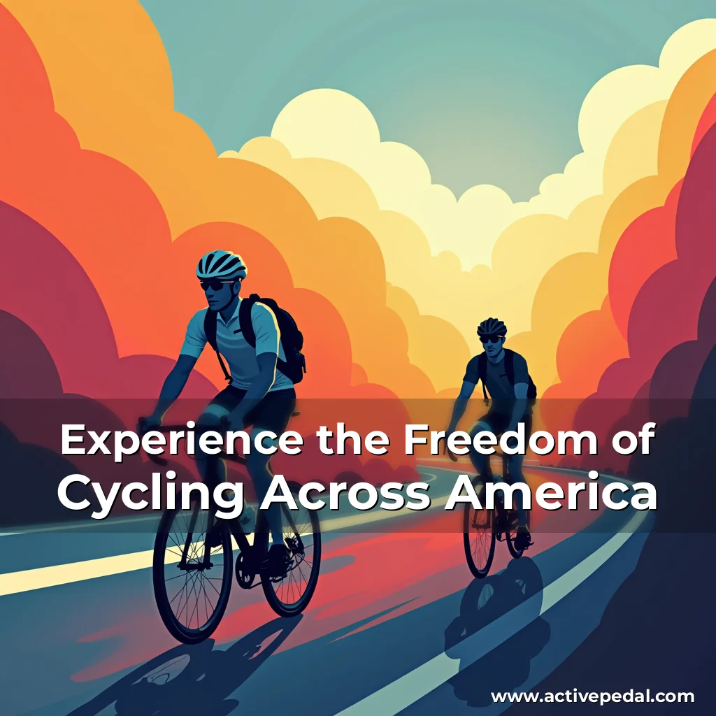 Artistic representation for Experience the Freedom of Cycling Across America