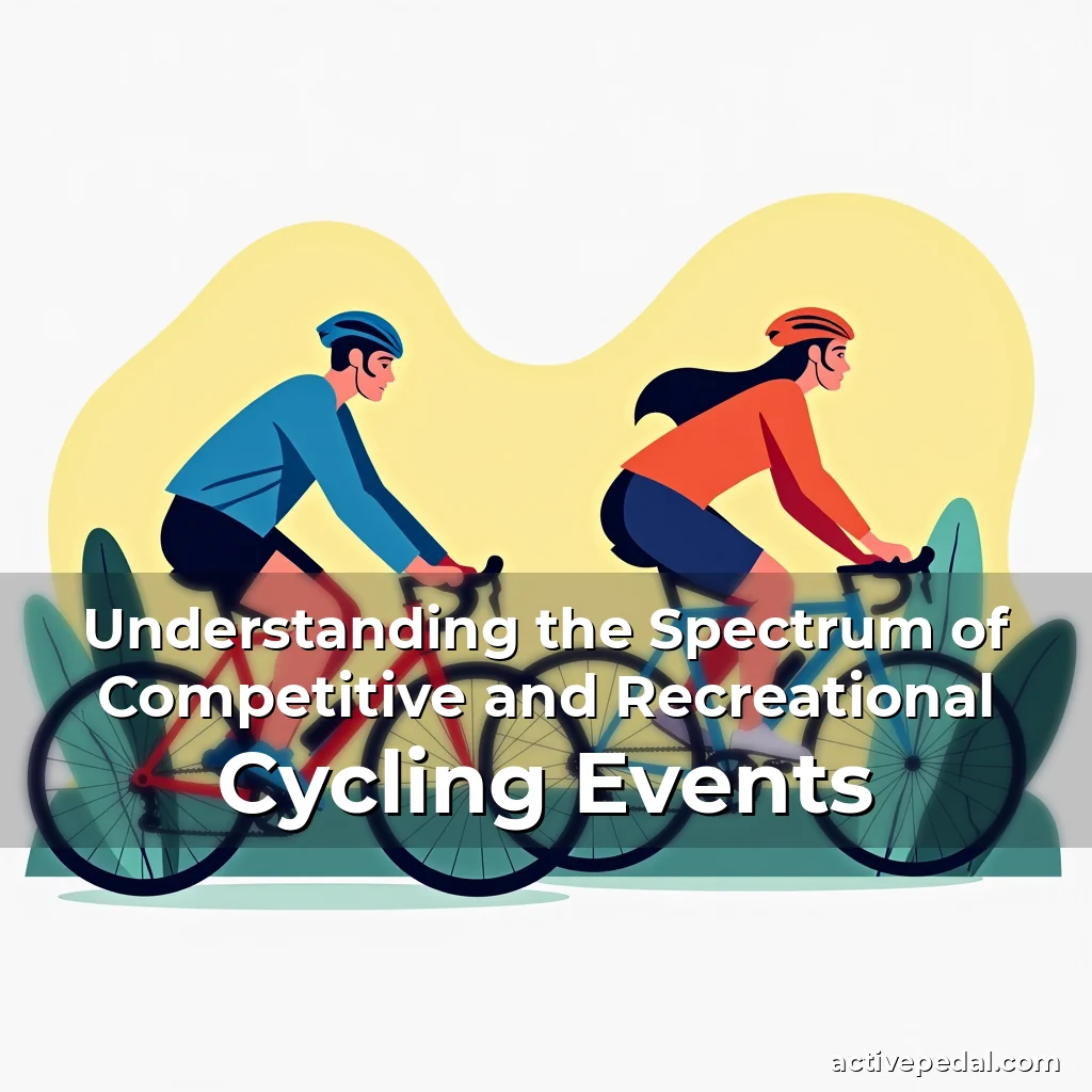 Artistic representation for Understanding the Spectrum of Competitive and Recreational Cycling Events